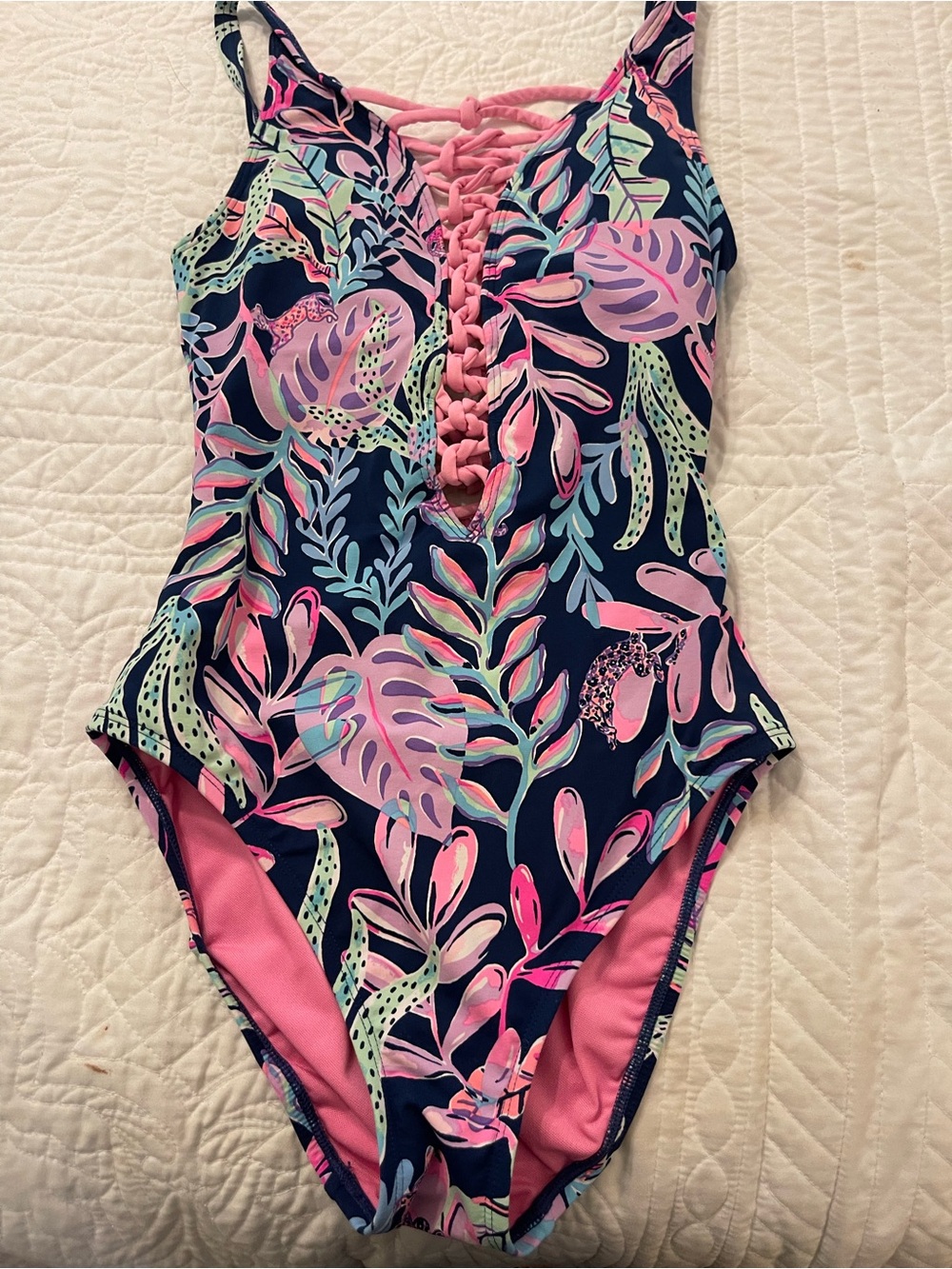 Lilly Pulitzer Isle Lattice One-Piece Swimsuit